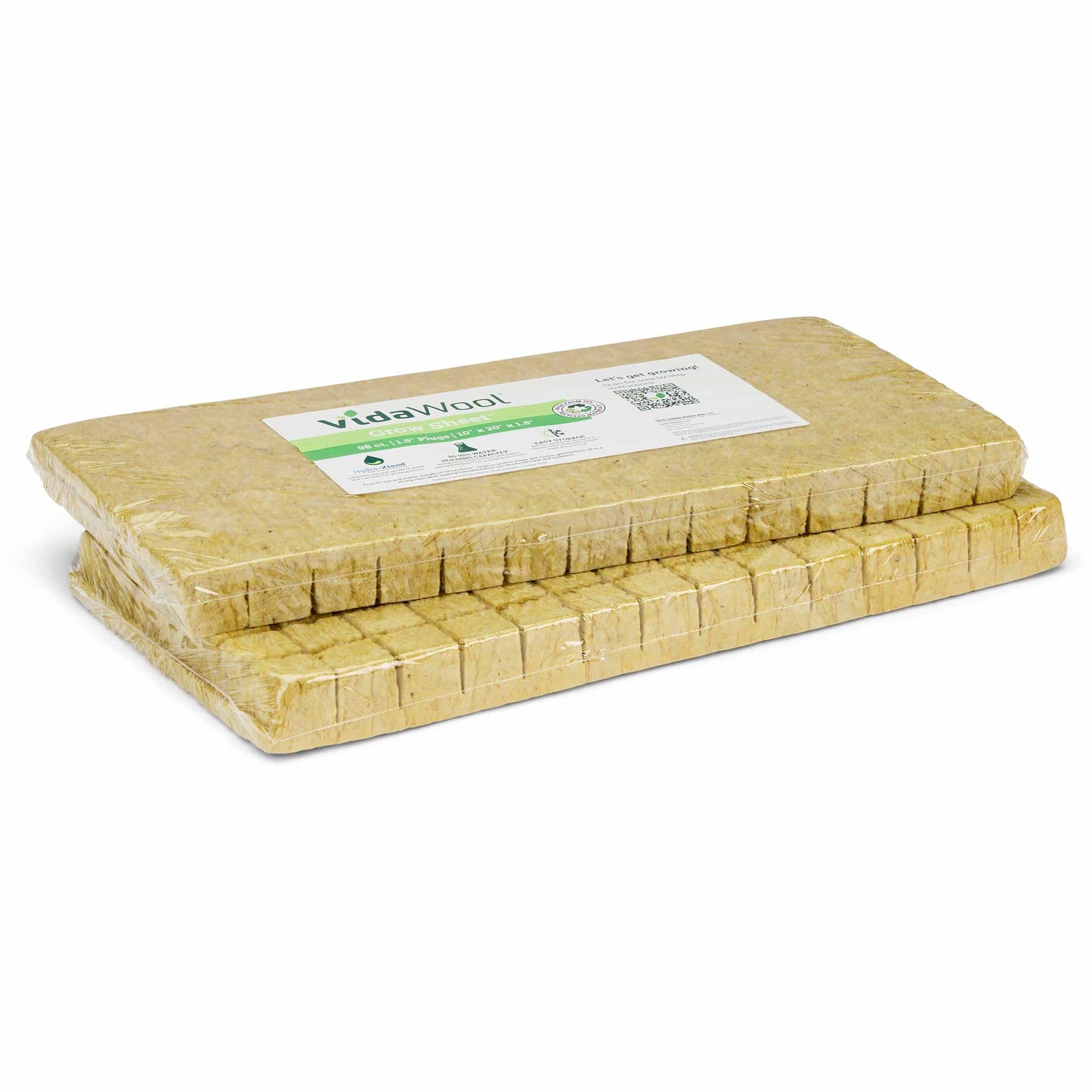 VidaWool Grow Sheet 1.5in 98CT Wrapped Case of 28
