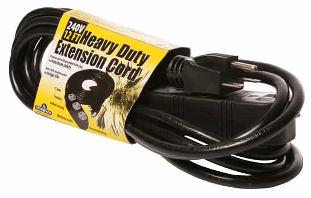 Heavy Duty Extension Cord, 240V, 12'