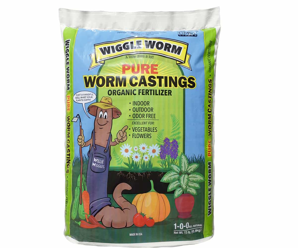 Unco Industries Wiggle Worm Earthworm Castings, 15 lbs