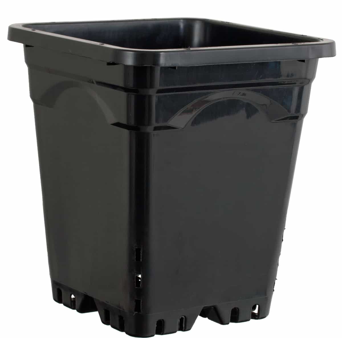 Active Aqua 9" x 9" Square Black Pot, 10" Tall, case of 24