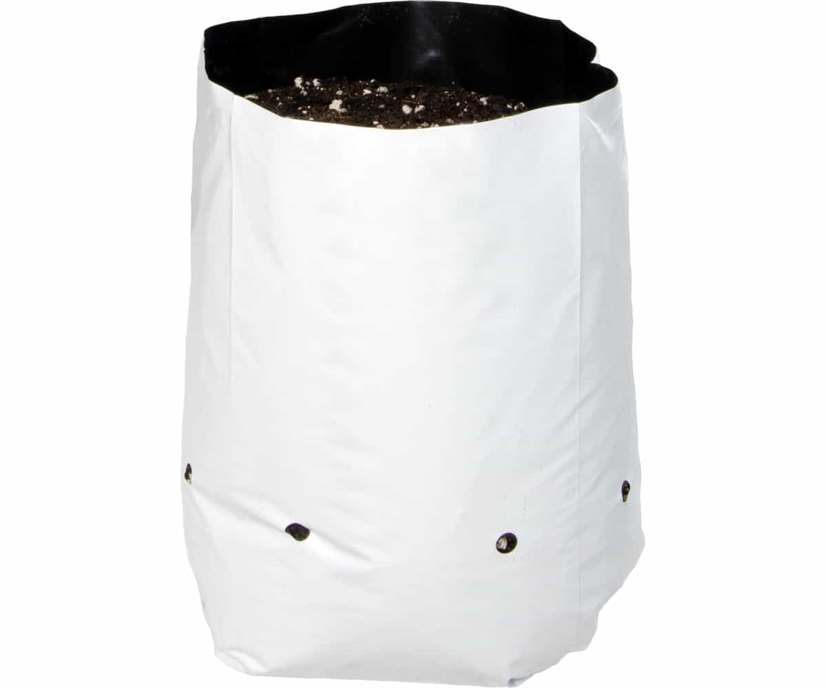 Hydrofarm Black & White Grow Bag, 2 gal (20 packs of 25)