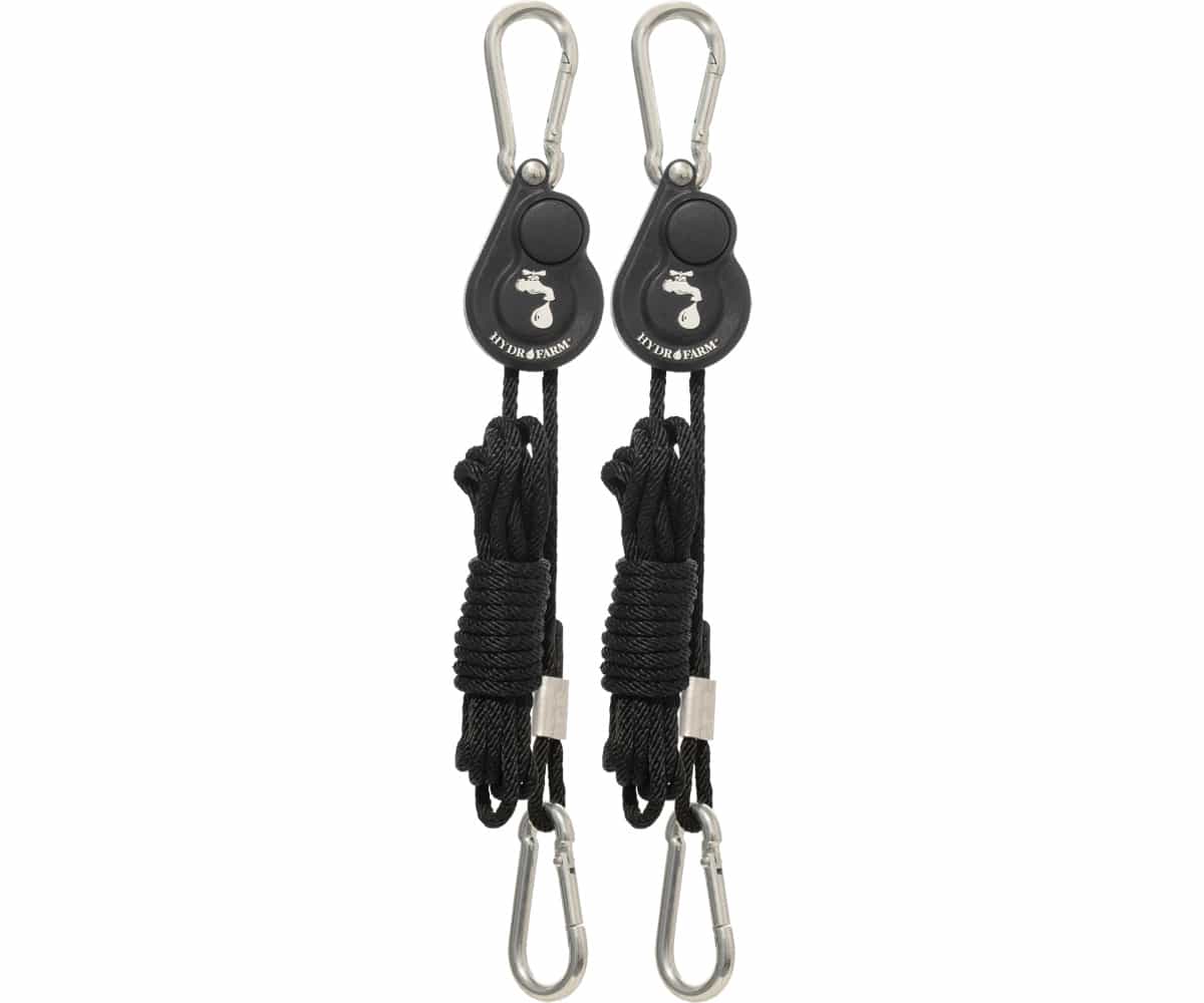 Hydrofarm Light Riser Hanging System w/Push Button Release, 1/8"