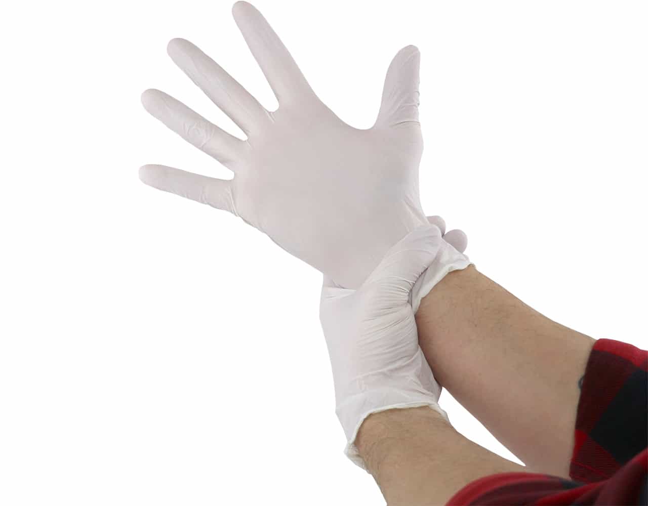 Mad Farmer White Nitrile Horticulture Gloves, Size XL, Box of 100