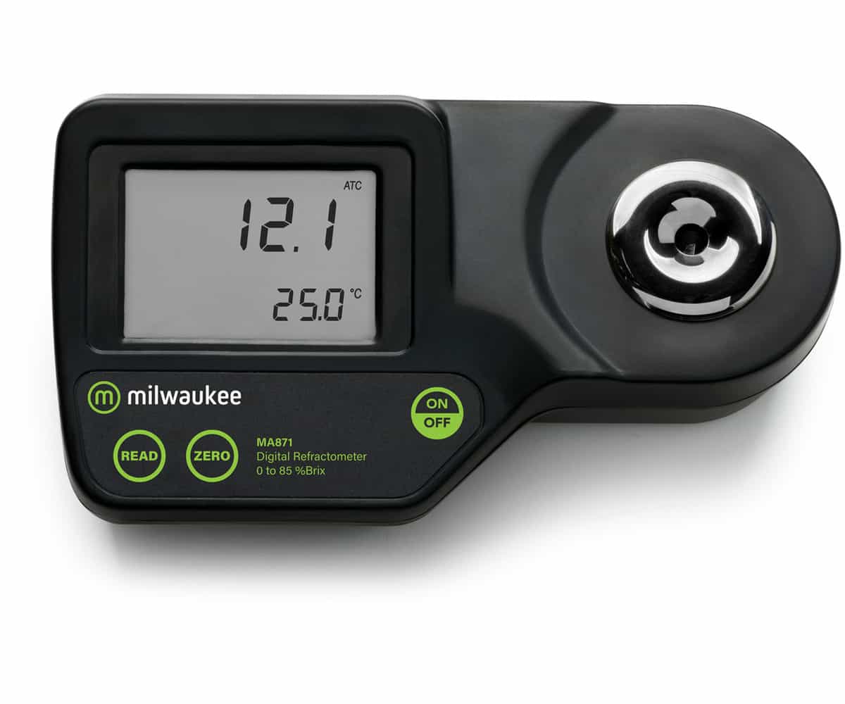 Milwaukee Instruments MA871 Digital Brix Refractometer, Range 0-85%