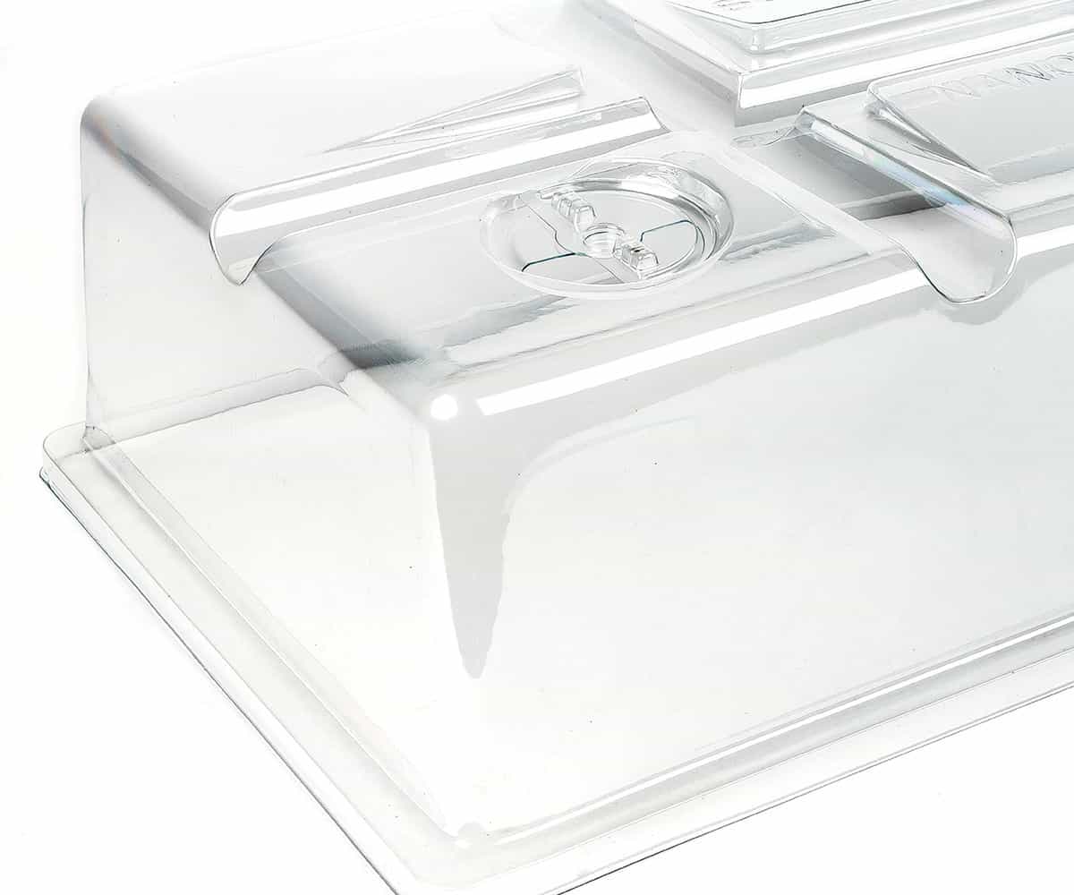 SunBlaster 4" Seedling Dome with Vents, 10″ x 22″ x 4″ deep