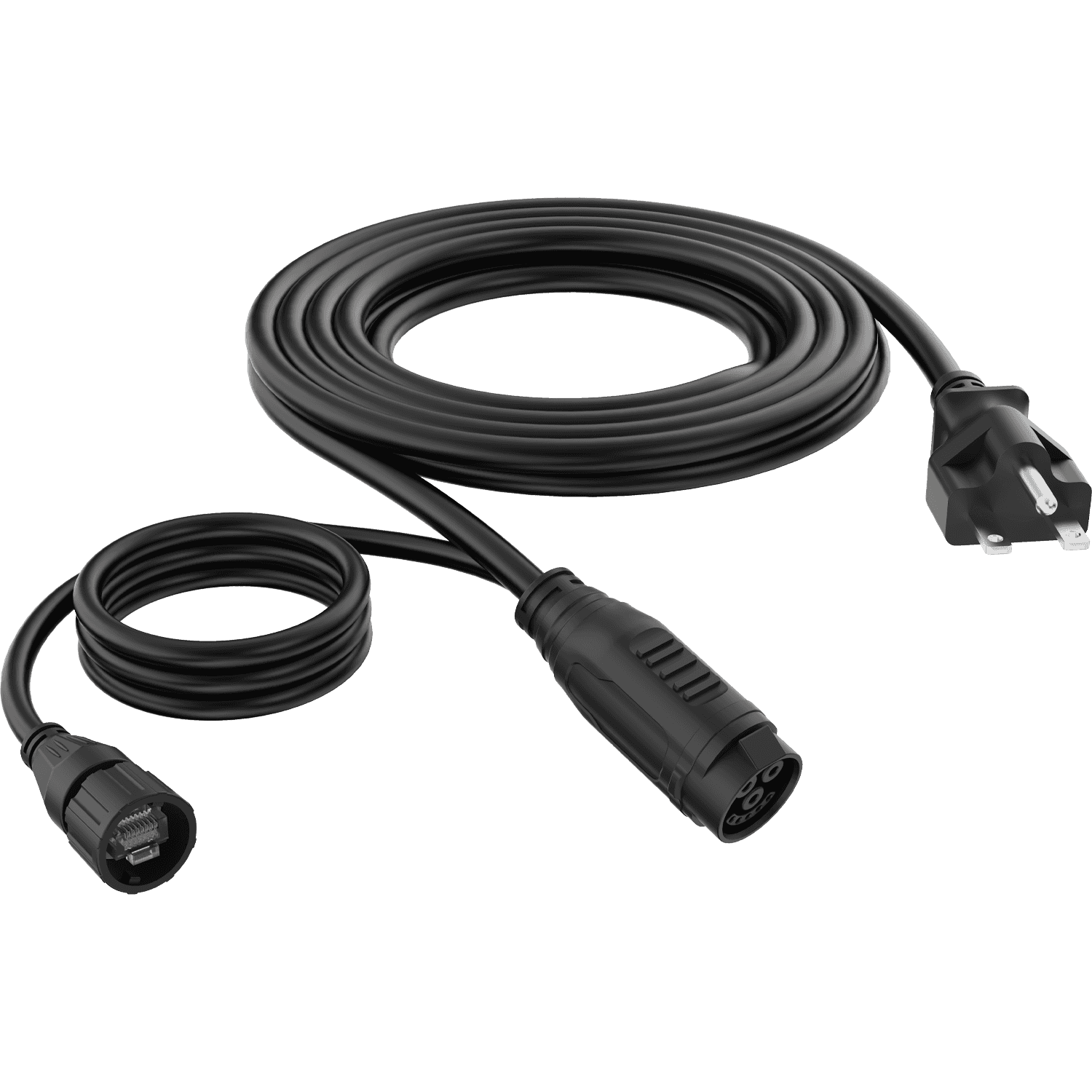 Under Canopy Light Power Cord 240V (NEMA 6-15P – double flat + ground) with attached Data Cable