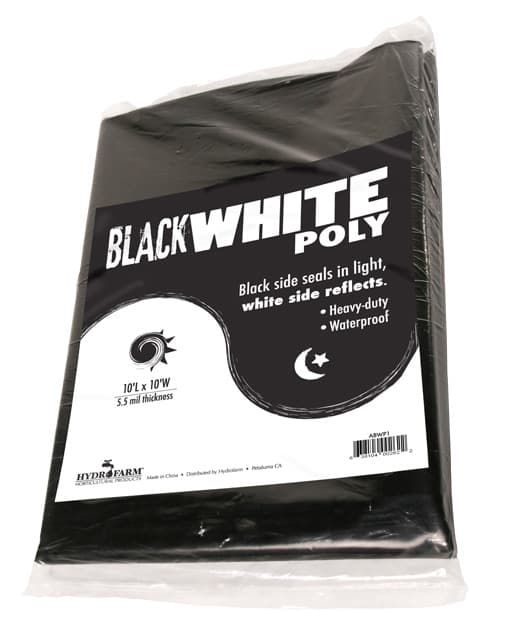 Black White Poly, 10' x 25', 5.5 mil — photo 1 of 2