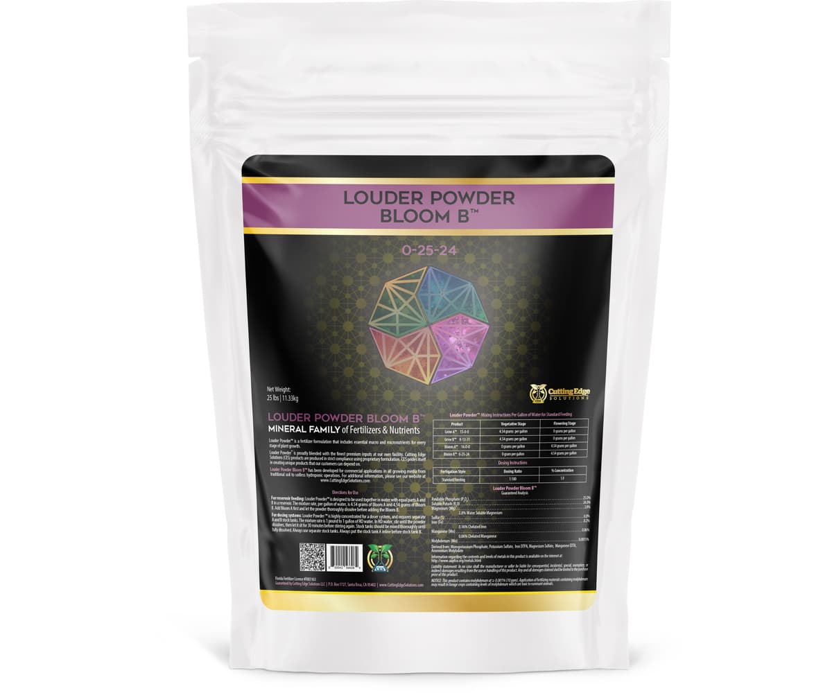 Cutting Edge Solutions Louder Powder Bloom B (0-25-24), 25 lb Bag — product photo