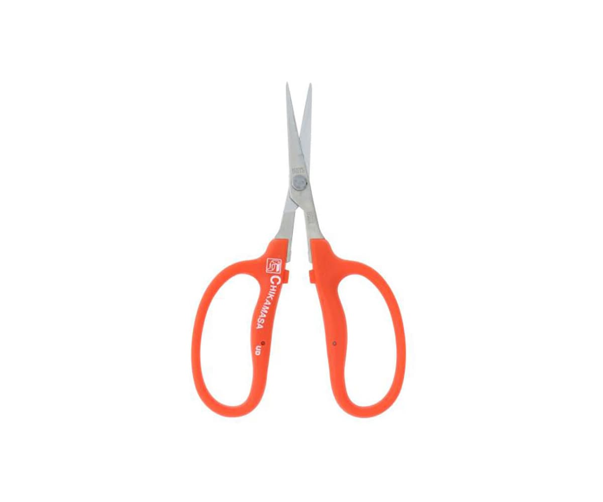 Chikamasa B500SR Scissors, Curved Blade, SS/EL — product photo
