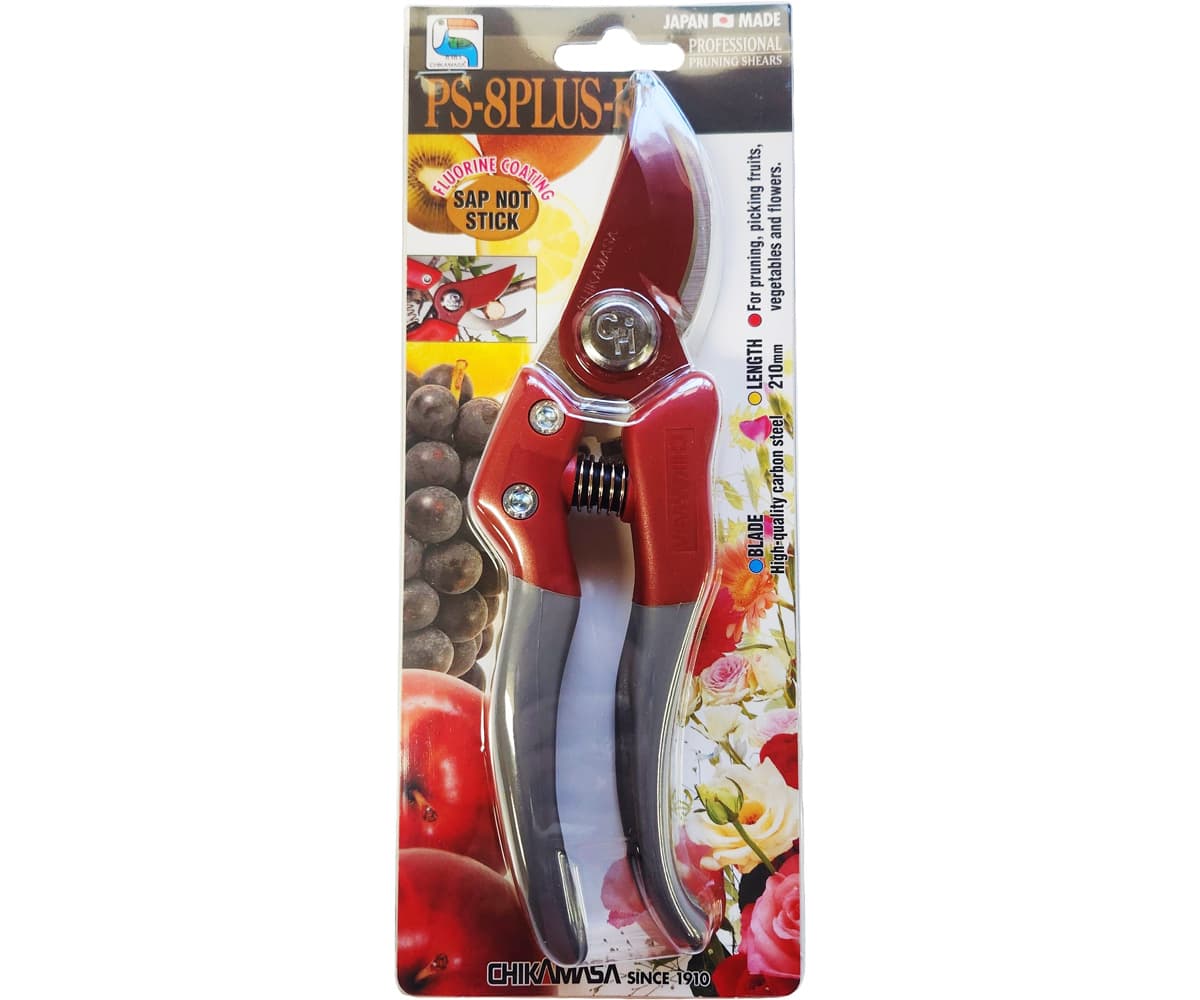 Chikamasa PS-8PLUS-R Handheld Pruners, Fluorine/CS/EL — product photo