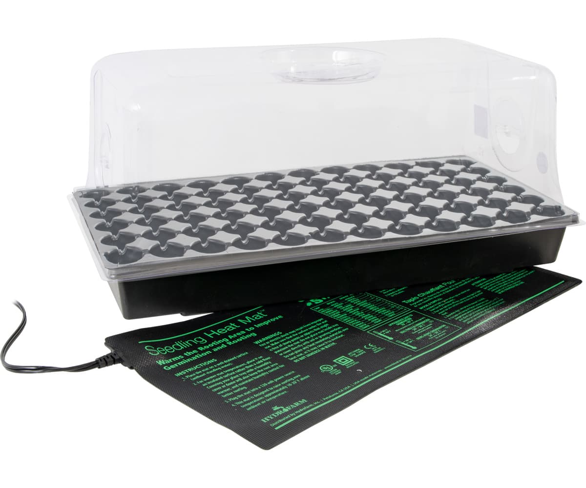 Jump Start Hot House w/Heat Mat, Tray, 72-Cell Insert, 7.5" dome — product photo