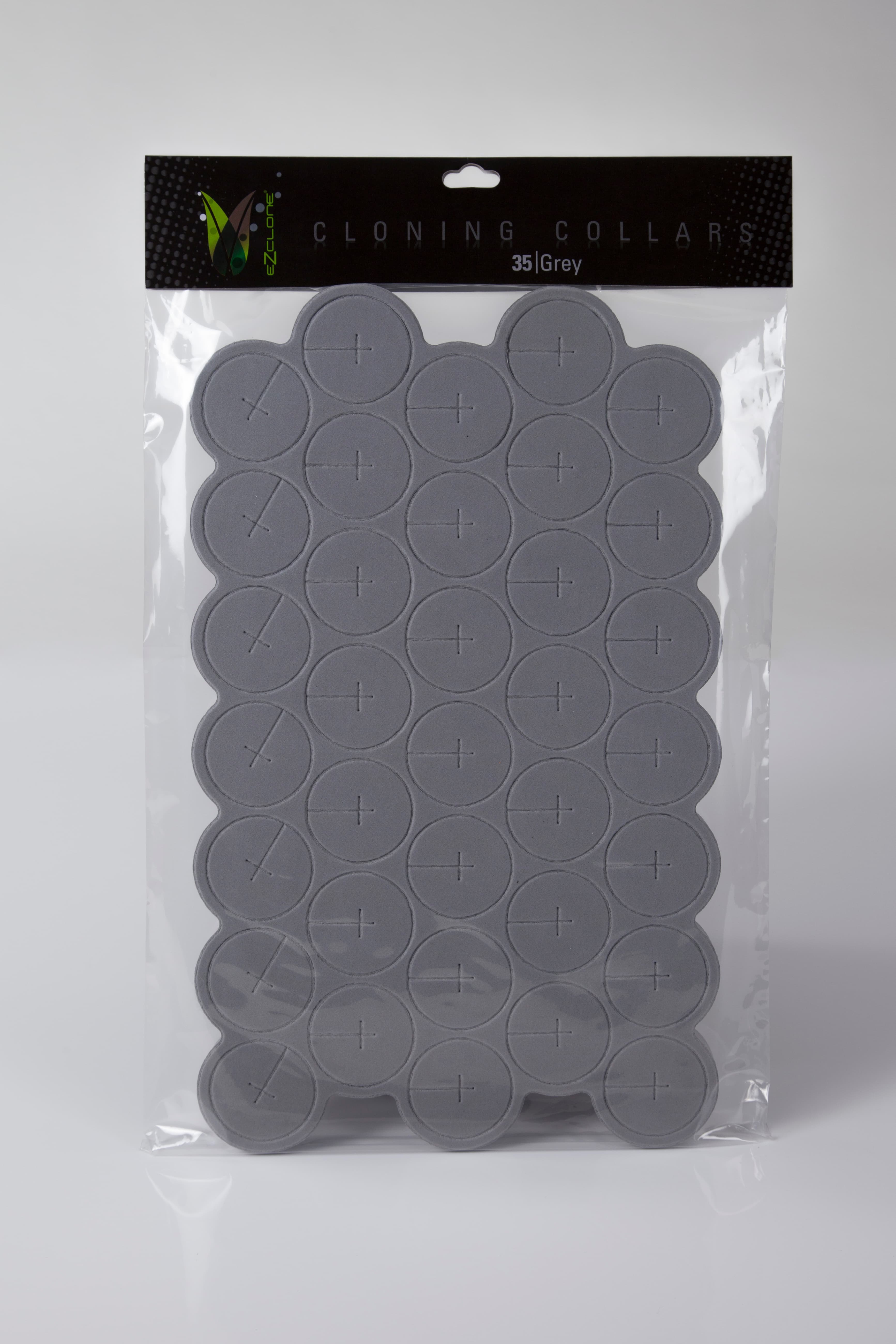 EZ-Clone Soft Cloning Collars, Grey, pack of 35 — product photo