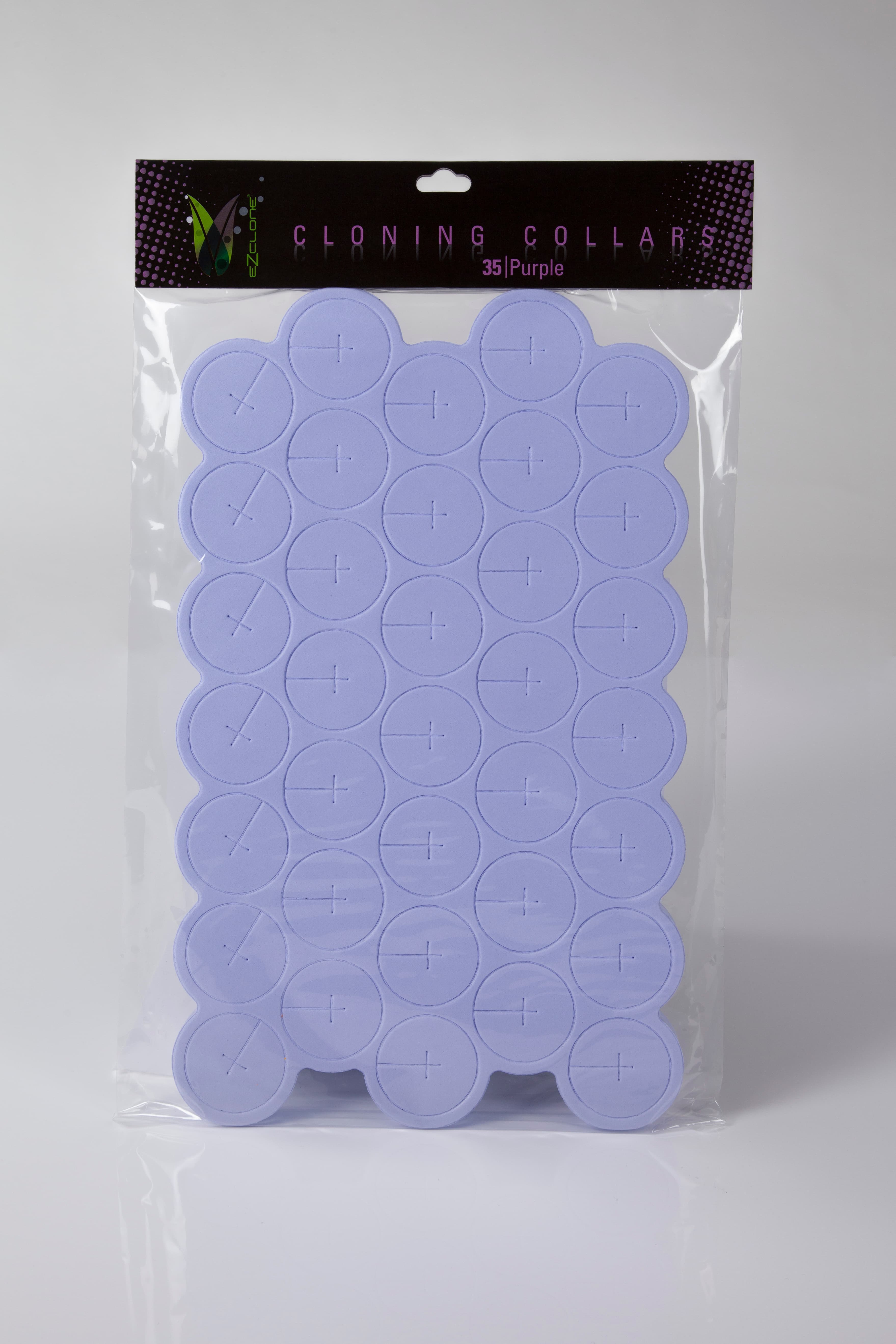 EZ-Clone Soft Cloning Collars, Purple, pack of 35 — product photo
