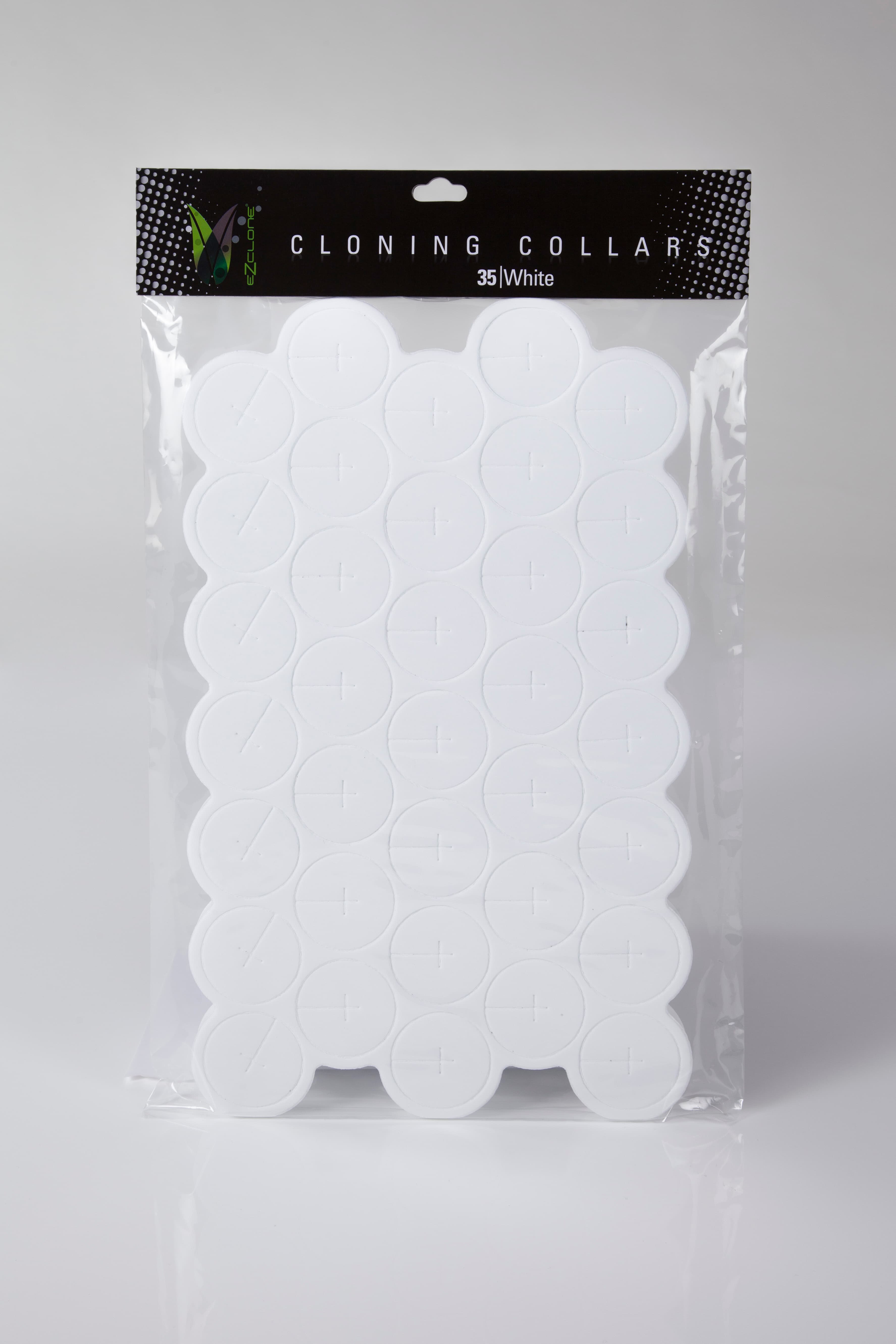 EZ-Clone Soft Cloning Collars, White, pack of 35 — product photo