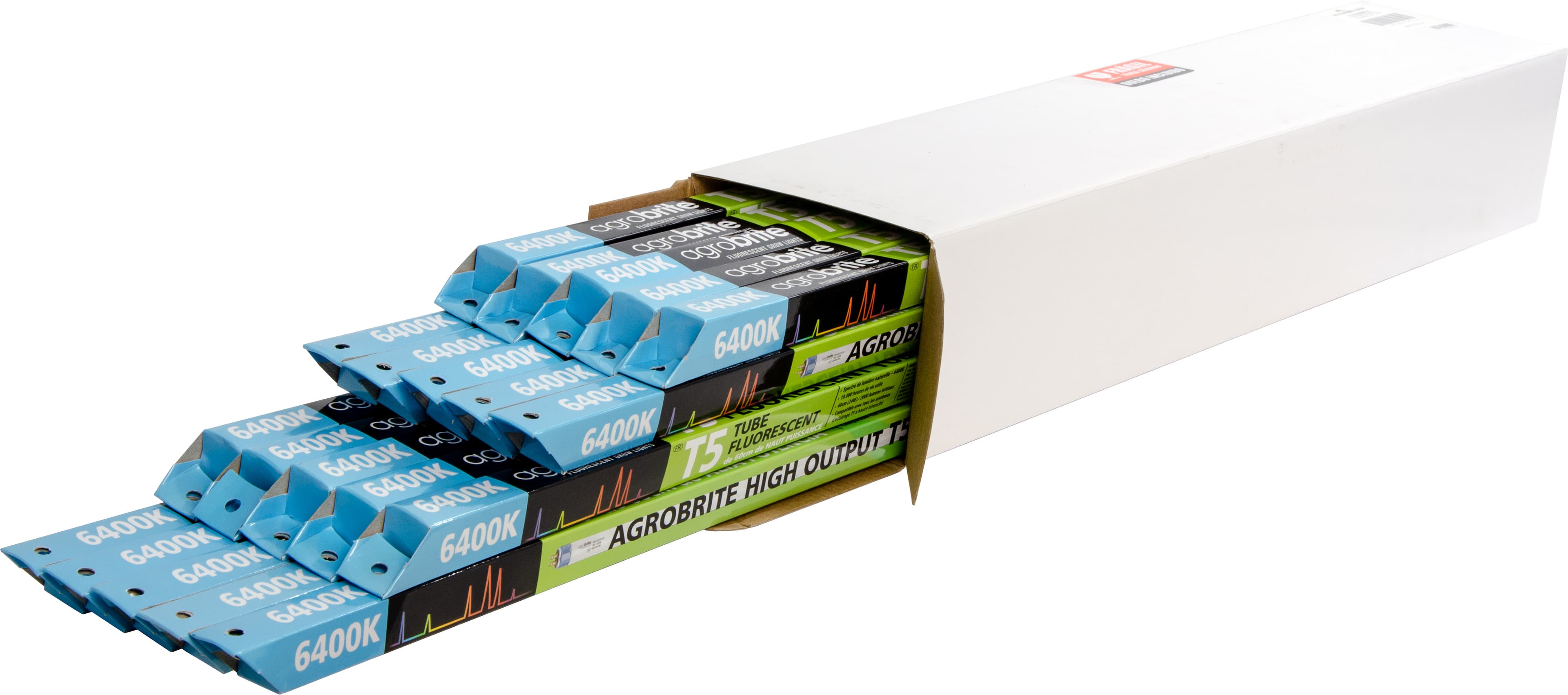 Agrobrite T5 2' Replacement Lamps, 6400K, 24W, case of 20 — product photo