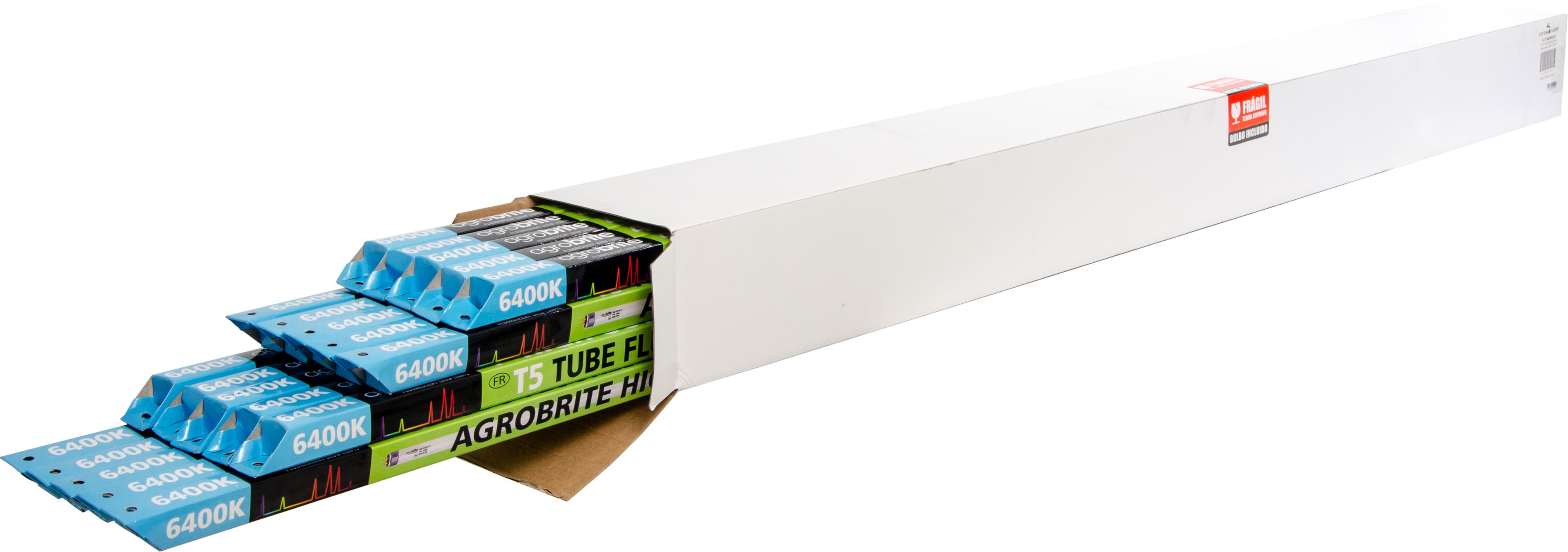 Agrobrite T5 4' Replacement Lamps, 6400K, 54W, case of 20 — product photo