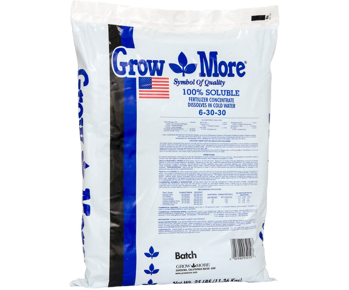 Grow More Soluble 6-30-30 Standard, 25 lbs — product photo