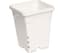 Active Aqua 7" x 7" Square White Pot, 9" Tall, case of 50 — product photo