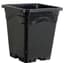 Active Aqua 9" x 9" Square Black Pot, 10" Tall, case of 24 — product photo