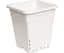 Active Aqua 9" x 9" Square White Pot, 10" Tall, case of 24 — product photo
