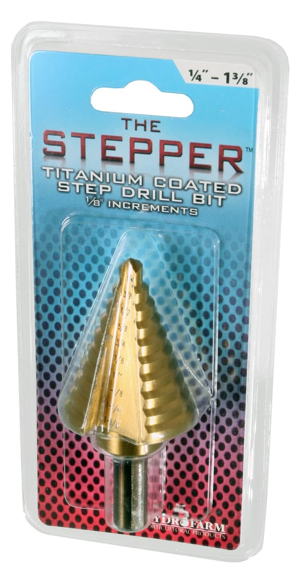 The Stepper Titanium Step Drill Bit, 1/4" to 1 3/8" — product photo