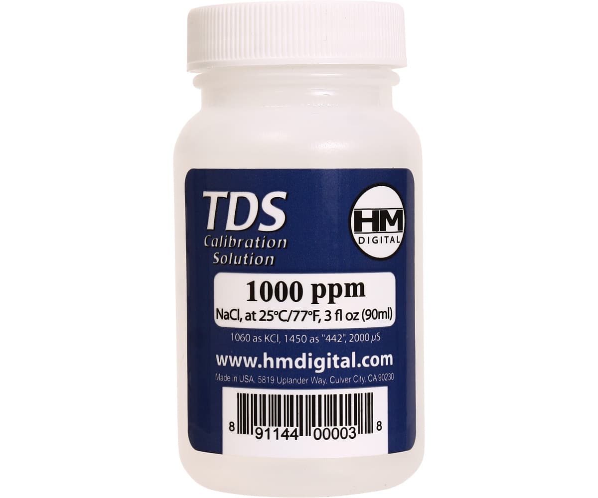 HM Digital 1000 ppm TDS Calibration Solution, 3 oz (90 ml) — product photo