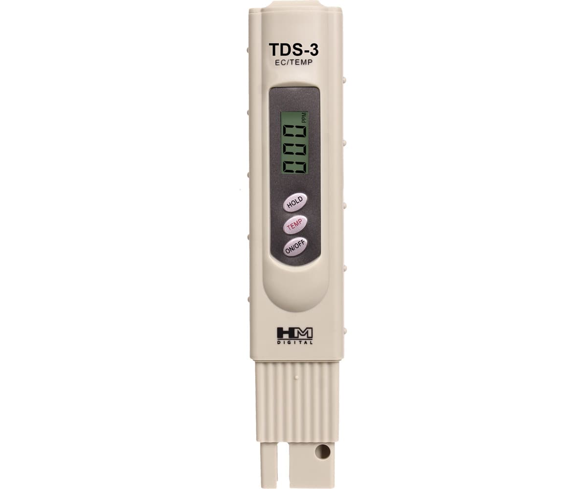 HM Digital TDS-3 Handheld TDS meter — product photo