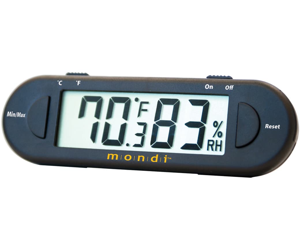 Mondi Mini Greenhouse Thermo-Hygrometer Black — product photo