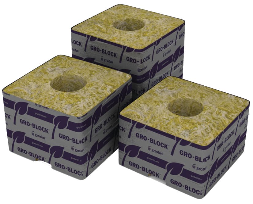 Grodan Delta 5.6 Block, 3" x 3" x 4", case of 256 — product photo