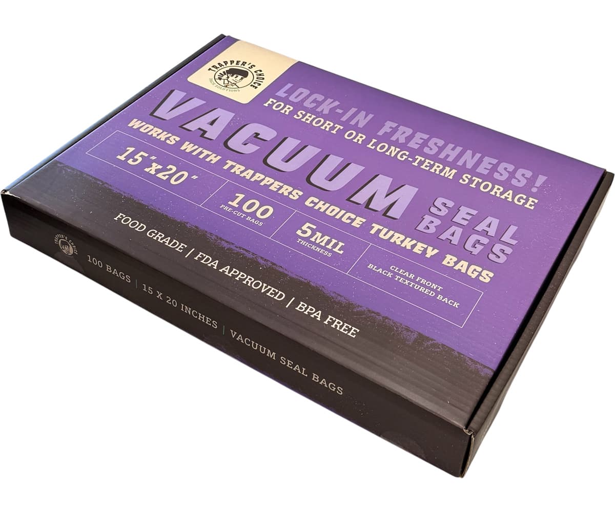 Trapper's Choice 15" x 20" Black/Clear Vacuum Seal Bags (5Mil) Pack of 100 — product photo