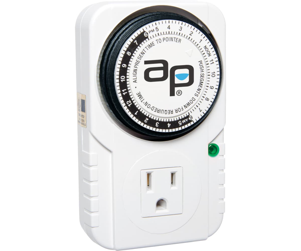 Autopilot Analog Grounded Timer, 1725W, 15A, 15 Minute On/Off, 24 Hour — product photo
