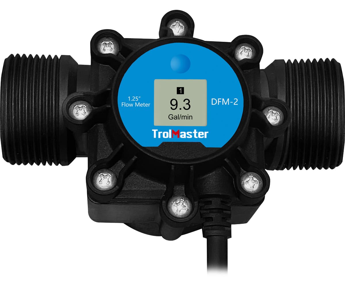 TrolMaster 1.25" Digital Flow Meter (DFM-2) — product photo