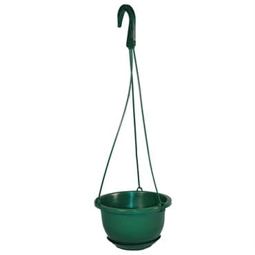 BLD 6.00 HANGING BASKET WITH SAUCER PLASTIC HANGER GREEN 6903021 — photo 1 of 2