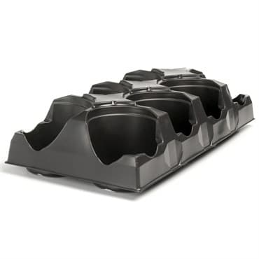 Landmark 05.00 Round Standard Transport Tray 8 Count 13 Centimeter Black 100 Per Case — photo 1 of 2