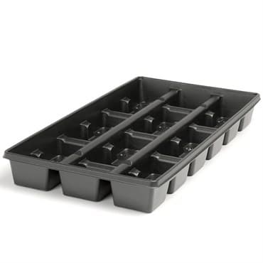 Landmark 04.00 Square Press Fit Tray 18 Count Black 100 Per Case 32 Cases Per Pallet — photo 1 of 2