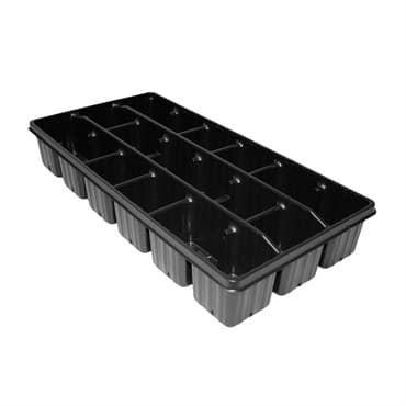 T. O. Plastics 03.55 Square Pot Tray 18 Count Deep Exception to Press Fit Black 50 Per Case 24 Cases Per Pallet — photo 1 of 2