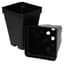 T. O. Plastics 02.50 Press Fit Pot Square Vacuum Deep 250 Black 800 Per Case 48 Case Per Pallet 700003C Use 705105C Tray — thumbnail 1 of 2