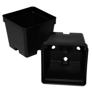 T. O. Plastics 04.00 Sq Pot Square Vacuum Traditional 400 Black 500 Per Case 30Cs/Pl 700070C — photo 1 of 2
