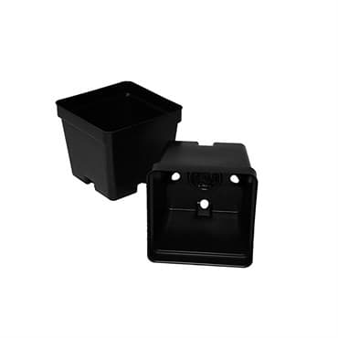 T. O. Plastics 04.00 Square Vacuum Pot Traditional 400 Black 375 Per Case 40 Cases Per Pallet — photo 1 of 2