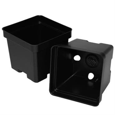 T. O. Plastics 04.50 Sq Pot Square Vacuum Traditional 450 Black 300 Per Case 32Cs/Pl 700076C — photo 1 of 2