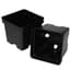 T. O. Plastics 04.50 Sq Pot Square Vacuum Traditional 450 Black 300 Per Case 32Cs/Pl 700076C — thumbnail 1 of 2