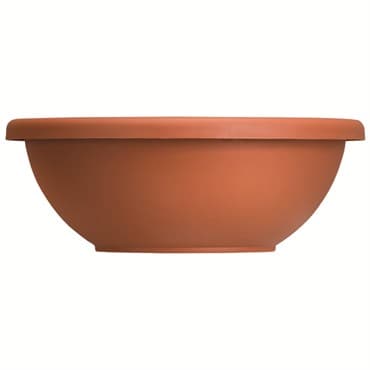 HC 12" Garden Bowl Planter Clay w/ Removable Drain Plugs Akro Mils — photo 1 of 2