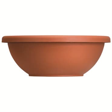 HC 18" Garden Bowl Planter Clay w/ Removable Drain Plugs Akro Mils — photo 1 of 2