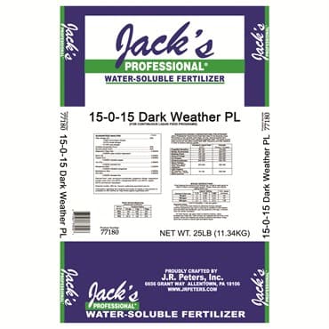 Jacks Prof Dark Weather Peat-Lite 15-0-15 25Lb (80/Pl) — photo 1 of 2
