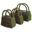 SuperMoss 3pc Set Beaumont Wicker Front Purse Moss Deco Planters — thumbnail 1 of 2