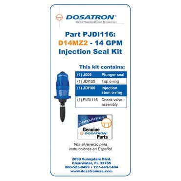 DOSATRON PJDI116VF SEAL KIT FOR D14MZ2 14GPM — photo 1 of 2