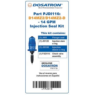 DOSATRON PJDI116MINI-H MAINTENANCE KIT FOR 14GPM — photo 1 of 2
