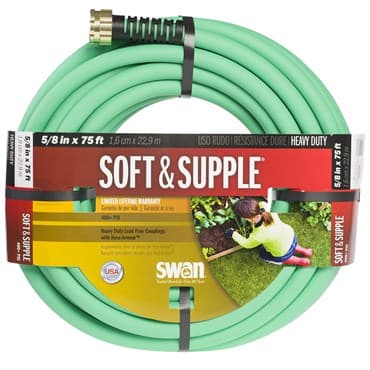 Swan 5/8"x75' Soft & Supple Reinforced Rubber/Vinyl Garden Hose — photo 1 of 2