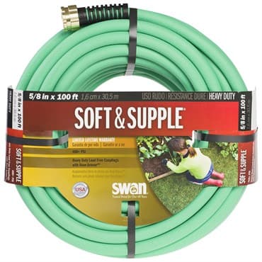 Swan 5/8"x100' Soft & Supple Hose Reinforced Rubber/Vinyl Garden Hose — photo 1 of 2