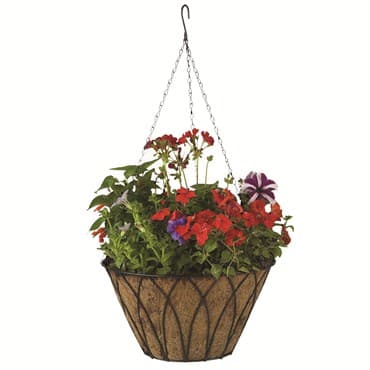 Austram 14" Lotus Planter Black with Chain — photo 1 of 2